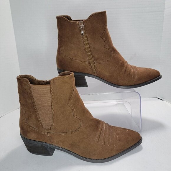 Carlos by Santana Womens 9.5 Brown Western Style Ankle Boots Country Concert‎ - Picture 1 of 11